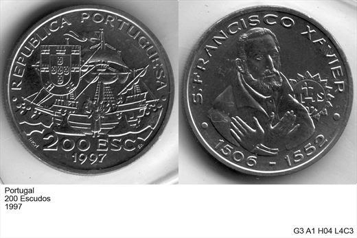 Portugal - Escudo 200 - 1997 - 1506-1552 S. Francisco Xavier