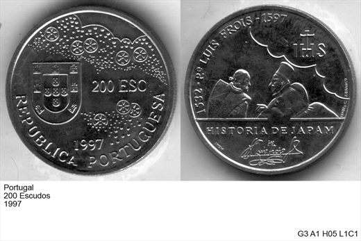 Portugal - Escudo 200 - 1997 - 1532 Pe. Luis Frois 1597