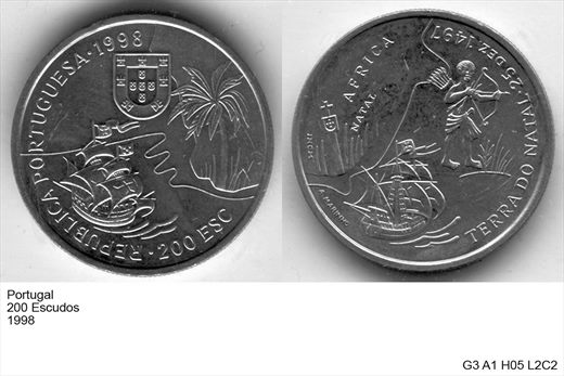 Portugal - Escudo 200 - 1998 - G3 A1 H05 L2C2