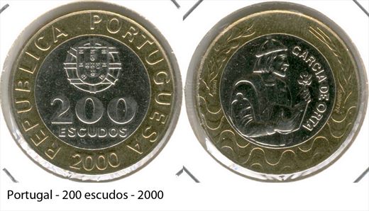 Portugal - Escudo 200 - 2000 (Garcia de Orta)