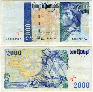Portugal - Escudo 2000 - 1997-07-31 - Chapa 2 - Serie A