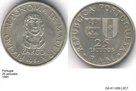 Portugal - Escudo 25 - 1981 Madeira