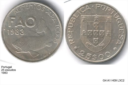 Portugal - Escudo 25 - 1983 - G4 A1 H09 L3C2