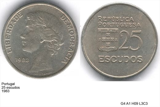 Portugal - Escudo 25 - 1983 - G4 A1 H09 L3C3