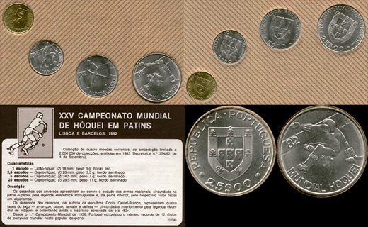 Portugal - Escudo 25 - 1982 - XXV Campeonato Mundial de Hoquei em Patins