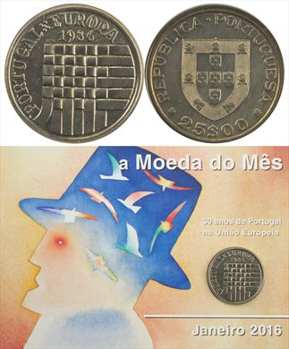 Portugal - Escudo 25 - 1986 (Moeda do Mes Janeiro 2016)