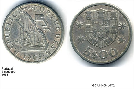 Portugal - Escudo 5 - 1963 - G5 A1 H08 L6C2
