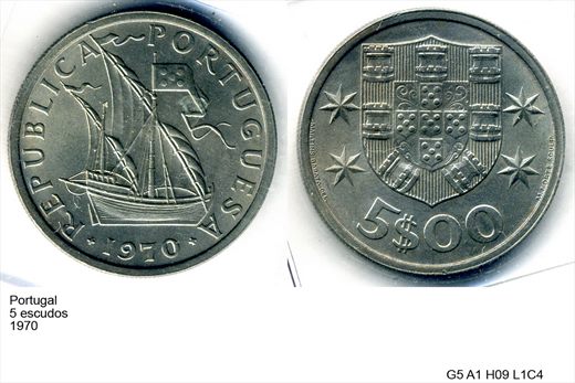 Portugal - Escudo 5 - 1970 - G5 A1 H09 L1C4