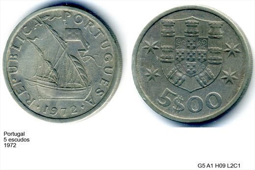 Portugal - Escudo 5 - 1972 - G5 A1 H09 L2C1