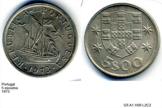 Portugal - Escudo 5 - 1973 - G5 A1 H09 L2C2