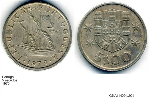 Portugal - Escudo 5 - 1975 - G5 A1 H09 L2C4