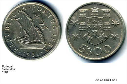 Portugal - Escudo 5 - 1981 - G5 A1 H09 L4C1