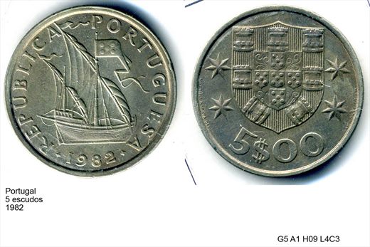 Portugal - Escudo 5 - 1982 - G5 A1 H09 L4C3
