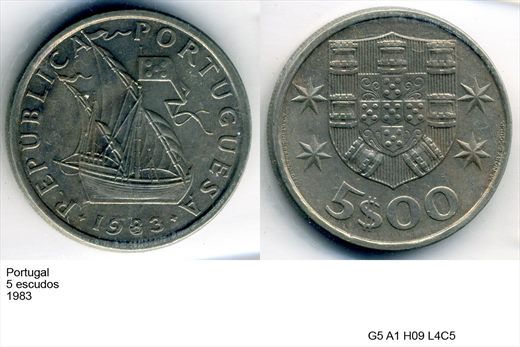Portugal - Escudo 5 - 1983 - G5 A1 H09 L4C5
