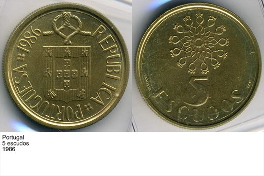 Portugal - Escudo 5 - 1986 - G6 A2 H01 L2C5