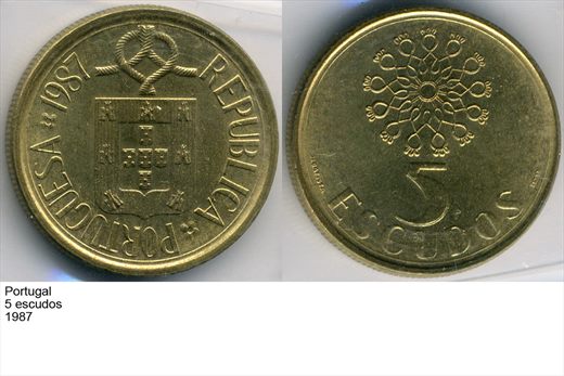 Portugal - Escudo 5 - 1987 - G6 A2 H01 L2C6