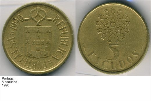 Portugal - Escudo 5 - 1990 - G6 A2 H01 L1C3