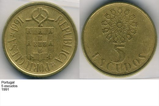 Portugal - Escudo 5 - 1991 - G6 A2 H01 L1C4