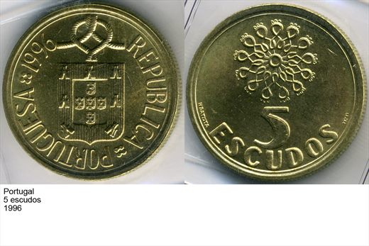 Portugal - Escudo 5 - 1996 - G6 A2 H02 L1C2