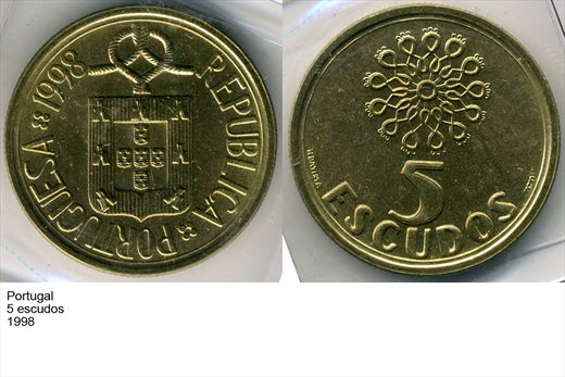Portugal - Escudo 5 - 1998 - G6 A2 H02 L1C4