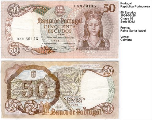 Portugal - Escudo 50 - 1964-02-28 - Serie BXM