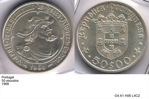 Portugal - Escudo 50 - 1968 - G4 A1 H06 L4C2