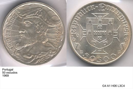 Portugal - Escudo 50 - 1969 - G4 A1 H06 L3C4