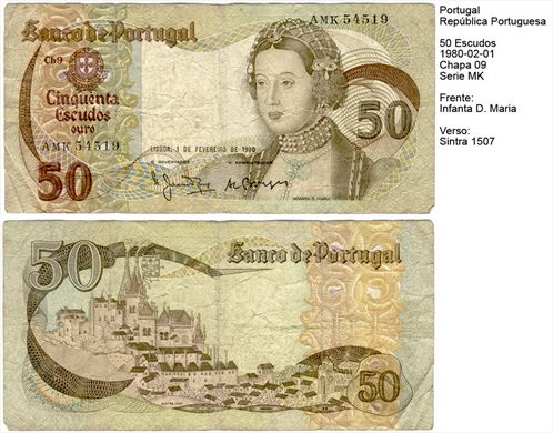 Portugal - Escudo 50 - 1980-02-01 - Seire AMK
