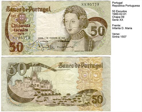 Portugal - Escudo 50 - 1980-02-01 - Serie XX