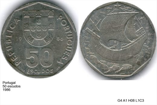Portugal - Escudo 50 - 1986 - G4 A1 H08 L1C3