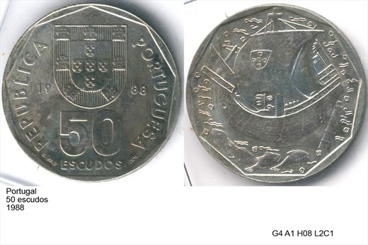 Portugal - Escudo 50 - 1988 - G4 A1 H08 L2C1