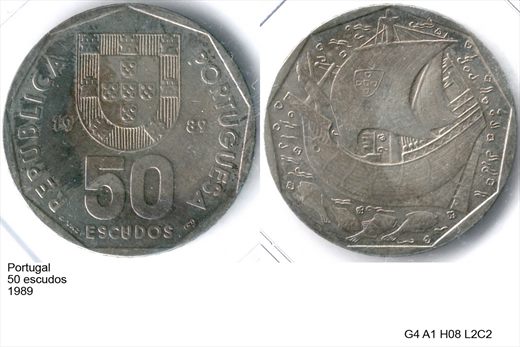 Portugal - Escudo 50 - 1989 - G4 A1 H08 L2C2