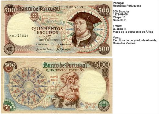 Portugal - Escudo 500 - 1979-09-06 - Serie KHD