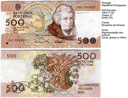 Portugal - Escudo 500 - 1993-11-04 - Serie CHL