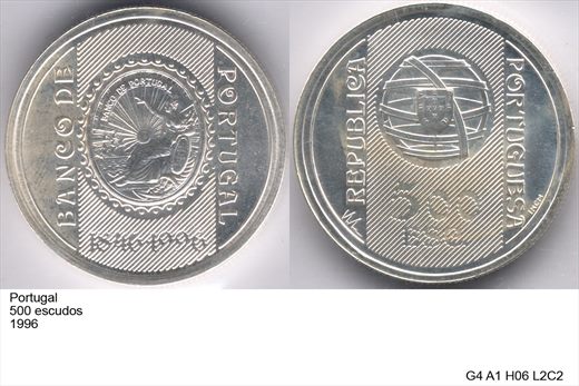 Portugal - Escudo 500 - 1996 - G4 A1 H06 L2C2