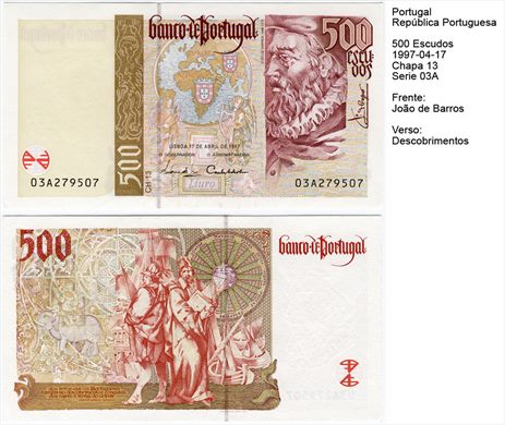 Portugal - Escudo 500 - 1997-04-17 - Serie 03A