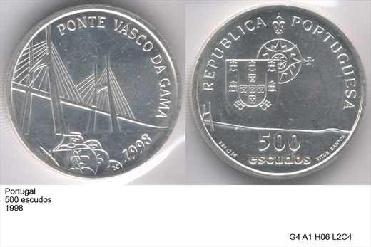 Portugal - Escudo 500 - 1998 (Ponte Vasca da Gama)