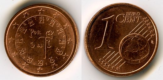 Portugal - Euro Cent 1 - 2011