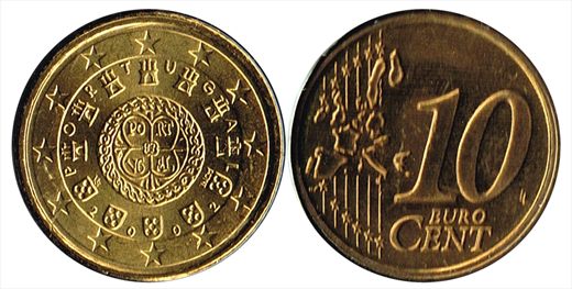 Portugal - Euro Cent 10 - 2002