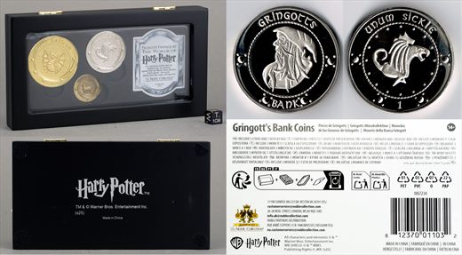 Harry Potter Gringott's Bank Coins Unum Sickle 1