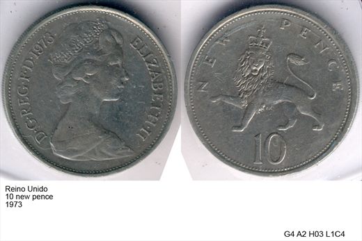 Reino Unido - New Pence 10 - 1973 - G4 A2 H03 L1C4