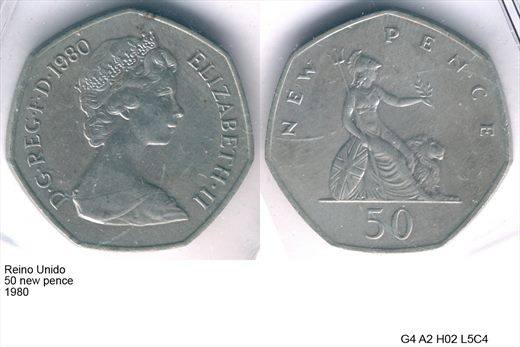 Reino Unido - New Pence 50 - 1980 - G4 A2 H02 L5C4