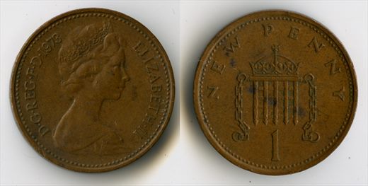 Reino Unido - New Penny 1 - 1973