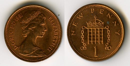 Reino Unido - New Penny 1 - 1981