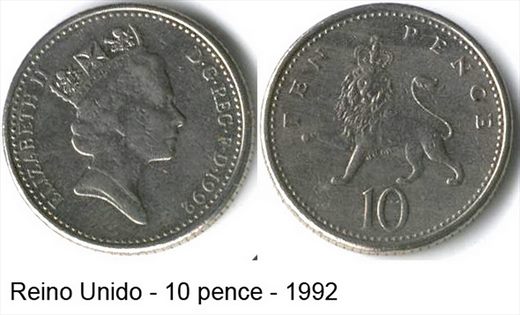 Reino Unido - Pence 10 - 1992