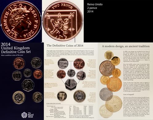 Reino Unido - pence 2 - 2014 (2014 Coin Set)