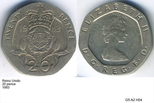 Reino Unido - Pence 20 - 1983 - G5 A2 H04 L3C5