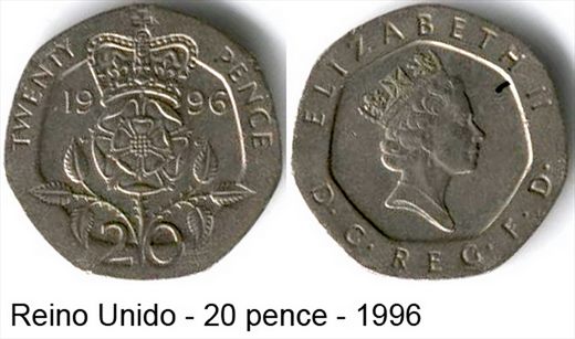 Reino Unido - Pence 20 - 1996