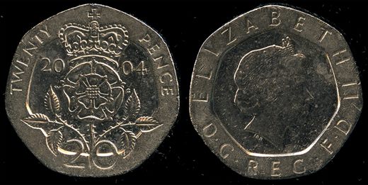 Reino Unido - pence 20 - 2004