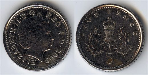 Reino Unido - Pence 5 - 2003